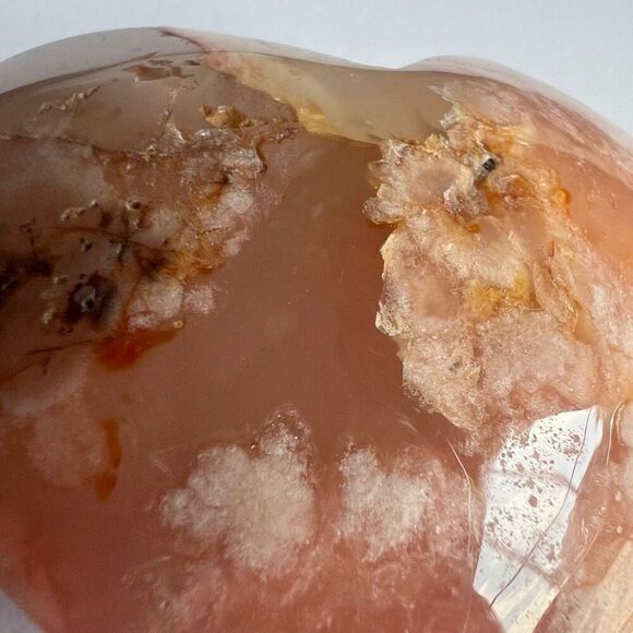 Flower Agate Heart Carving (#1)‎ - Picture 5 of 14